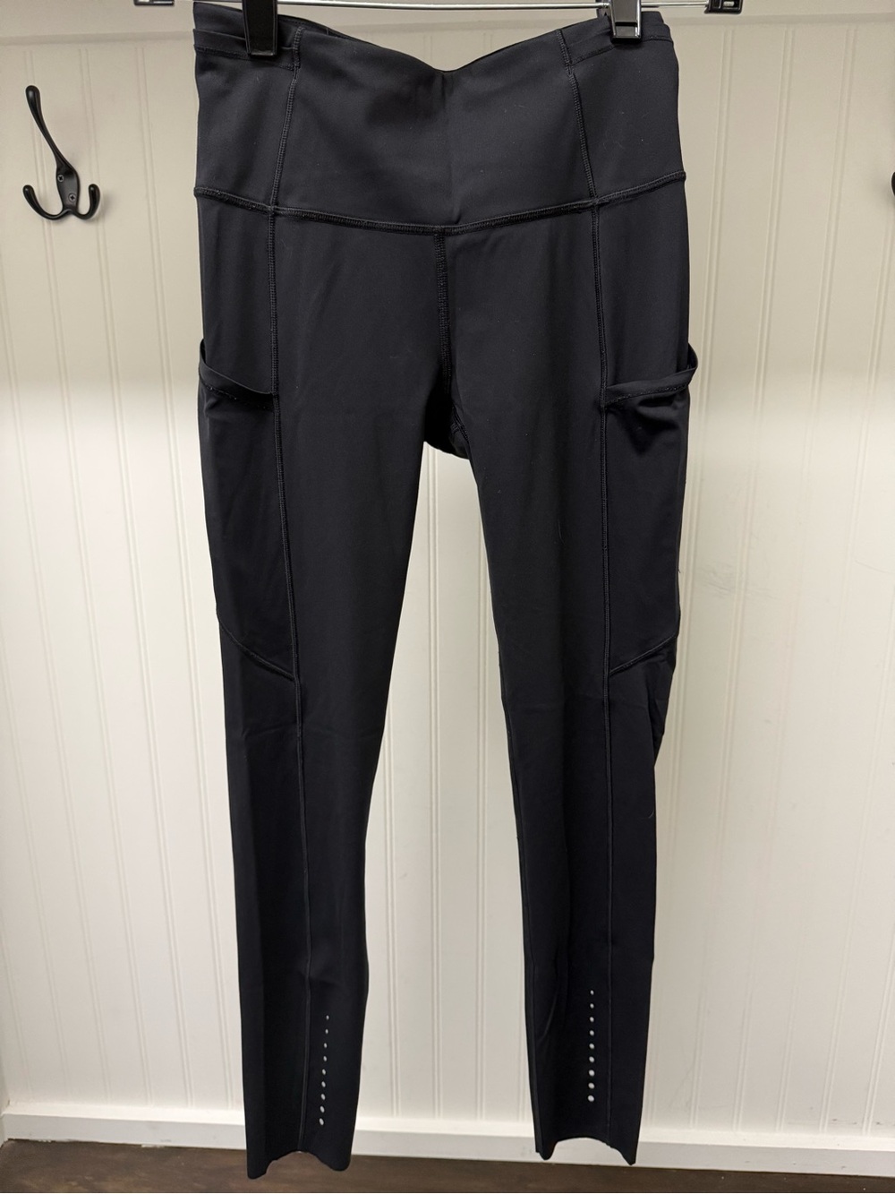 Lululemon Fast & Free 7/8 Tight II Nulux 25” Black Reflective Size 4
